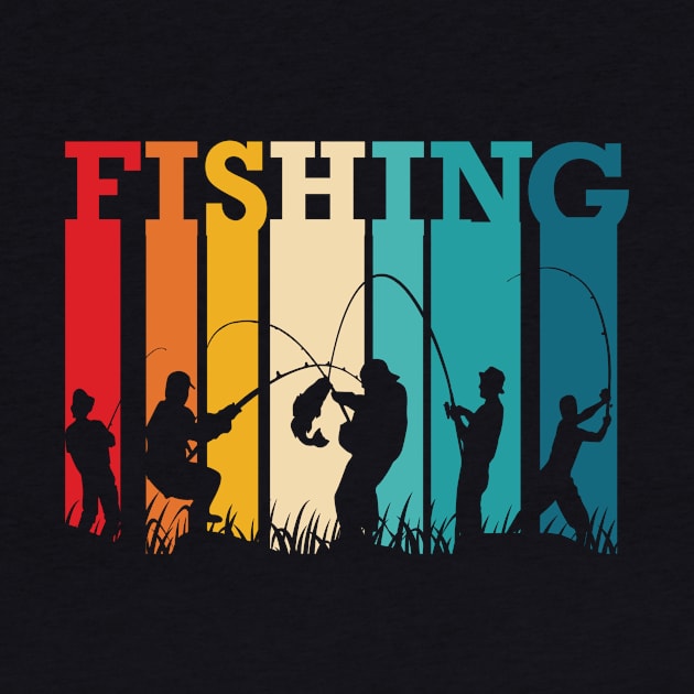 Fishing Retro T-Shirt by Solum Shirts